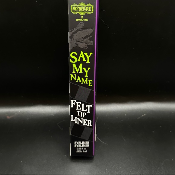 Beetlejuice x Revolution Say My Name Felt Tip Black Eye Liner NEW IN BOX - Picture 1 of 9